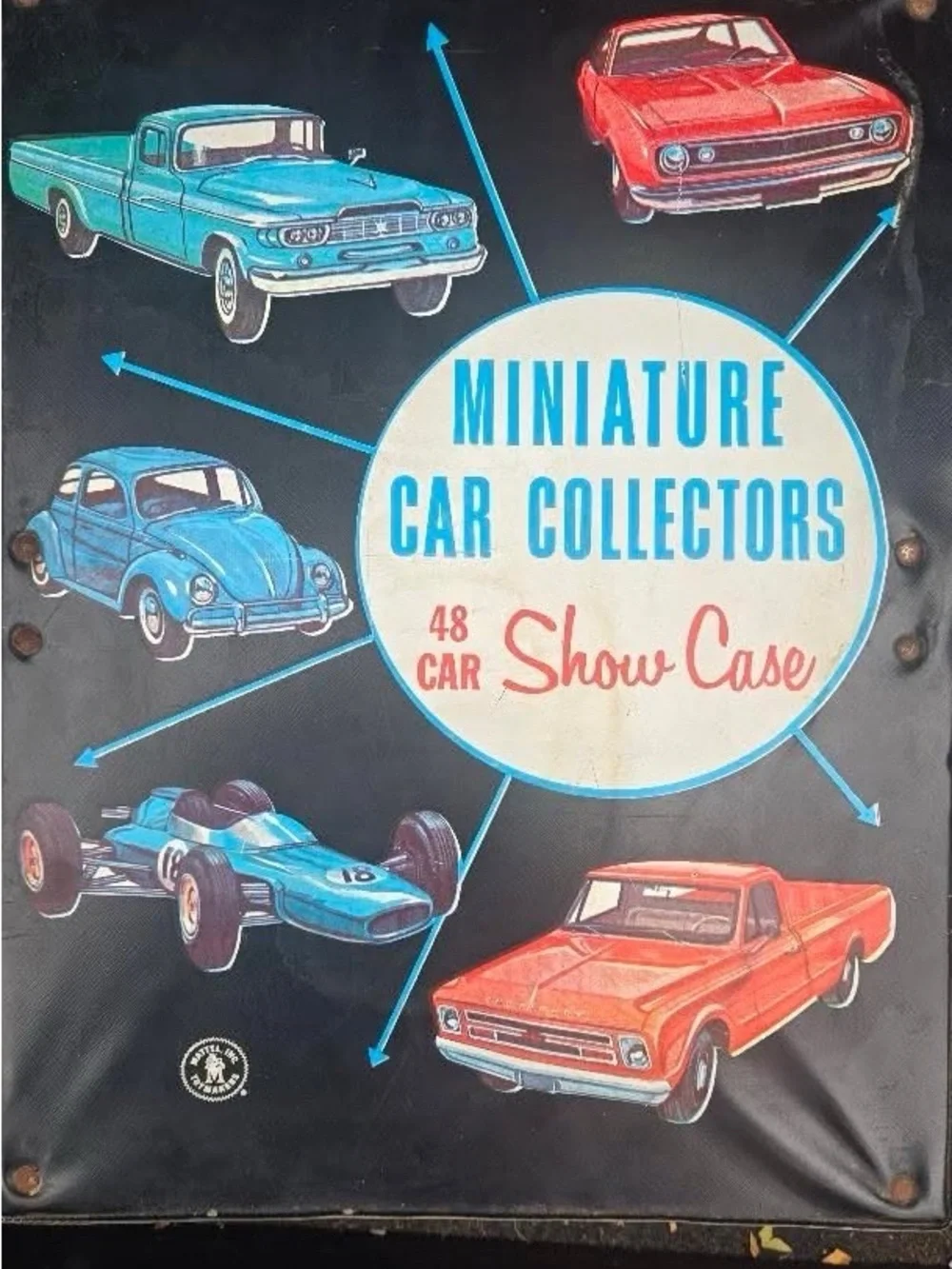 Miniature Car Collectors 48 Car Show Case - Blue & Red Graphics